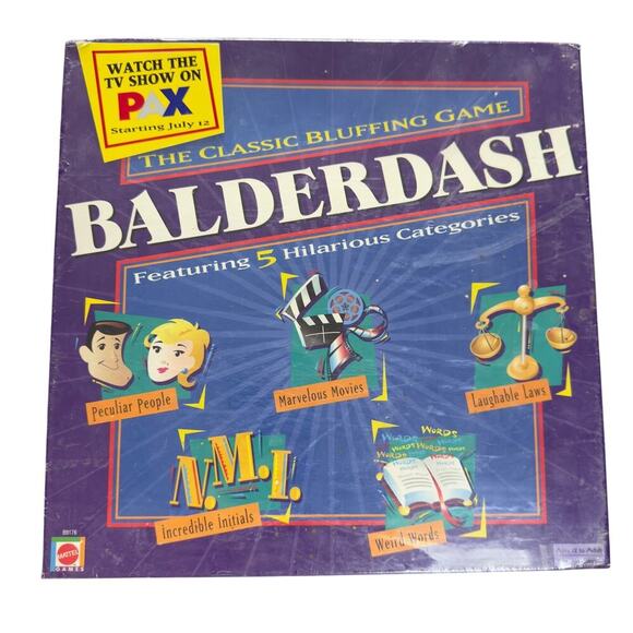 Balderdash The Classic Bluffing Game Mattel 2003 Edition NEW SEALED - Picture 1 of 3